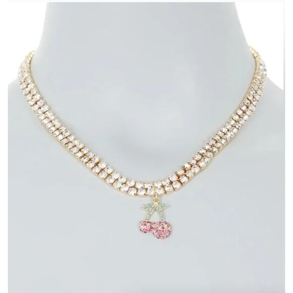 Baublebar Cherry Pavé CZ & Crystal Necklace - Picture 1 of 5